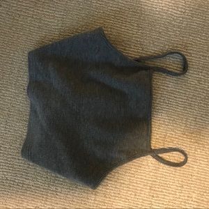Top shop Grey crop top